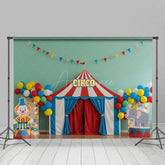 Aperturee - Aperturee Circus Fresh Colors Birthday Cake Smash Backdrop